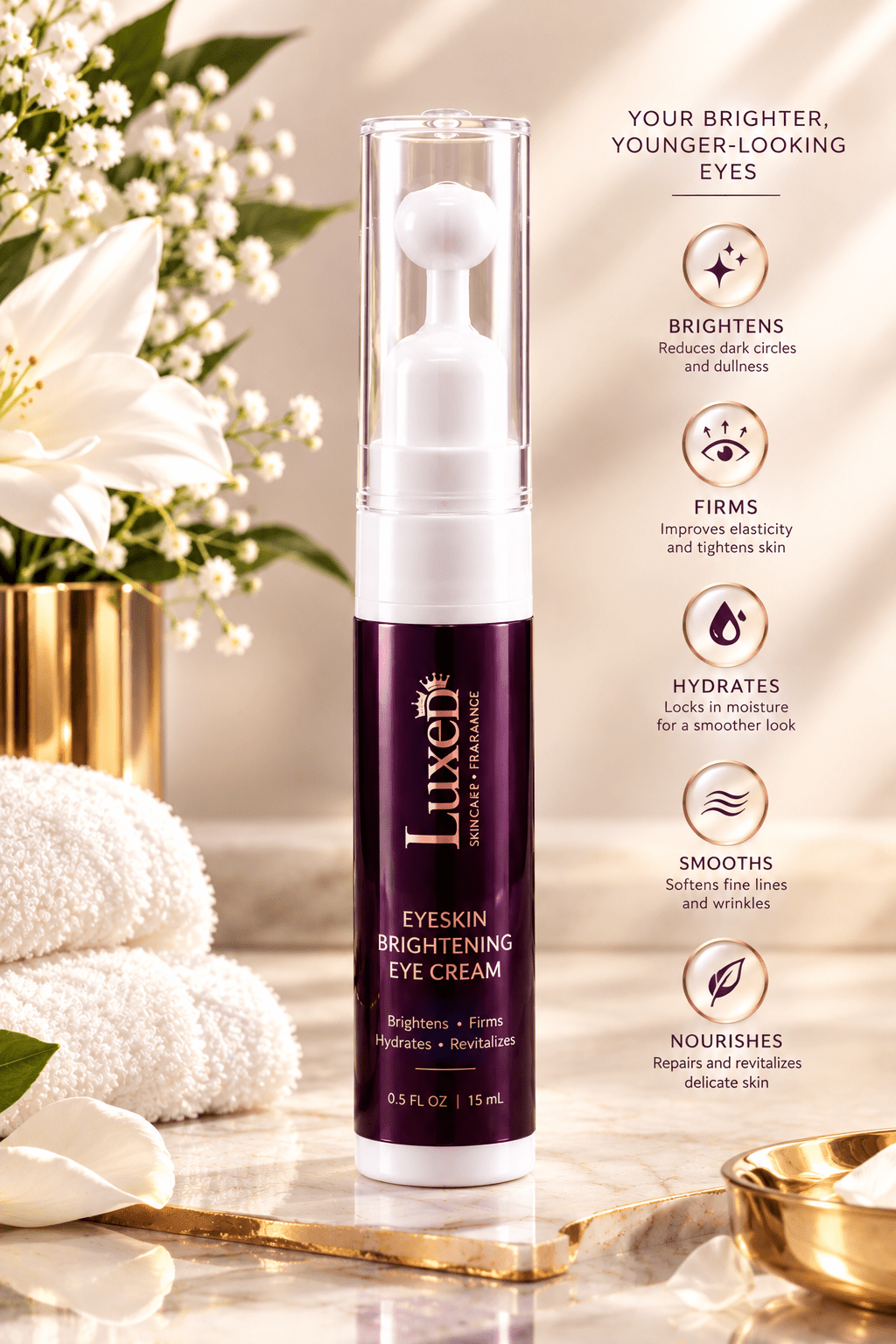 ✨ LUXE Skin EvenSkin Radiance Revival Eye Cream – The Ultimate Brightening & Hydrating Eye Care Treatment for a Refreshed, Smooth, Youthful-Looking Glow l - LUXeSkincarePalace✨ LUXE Skin EvenSkin Radiance Revival Eye Cream – The Ultimate Brightening & Hydrating Eye Care Treatment for a Refreshed, Smooth, Youthful-Looking Glow l